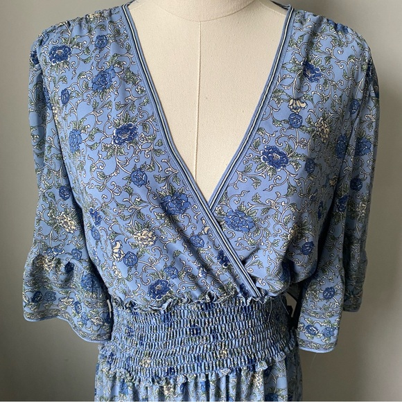 Max Studio blue flowy floral midi dress - Picture 5 of 11